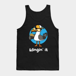 Wingin' it seagull (on dark colors) Tank Top